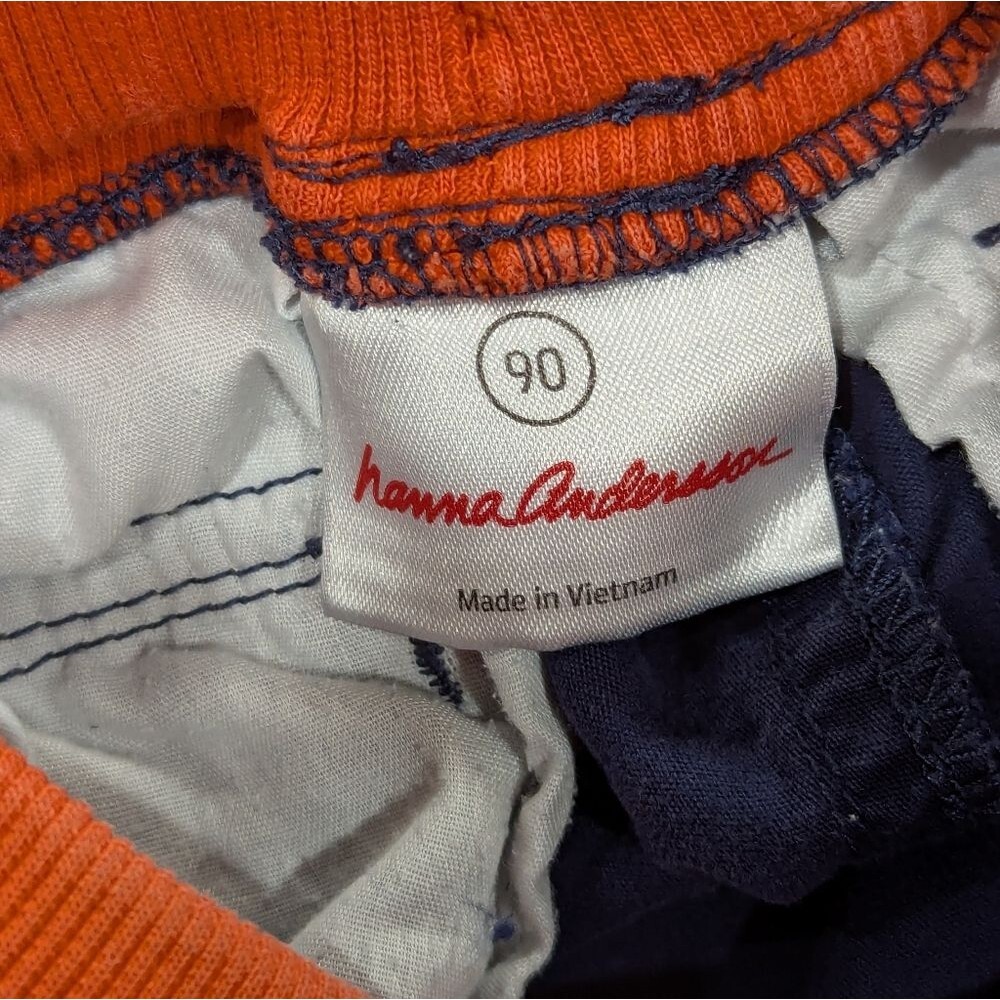 Hanna Andersson Climber Cargos Navy Blue Shorts Kids Child Toddler Boy Size 90 3 - Picture 7 of 8